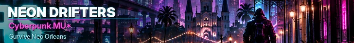 Banner for Neon Drifters - A Cyberpunk MU*